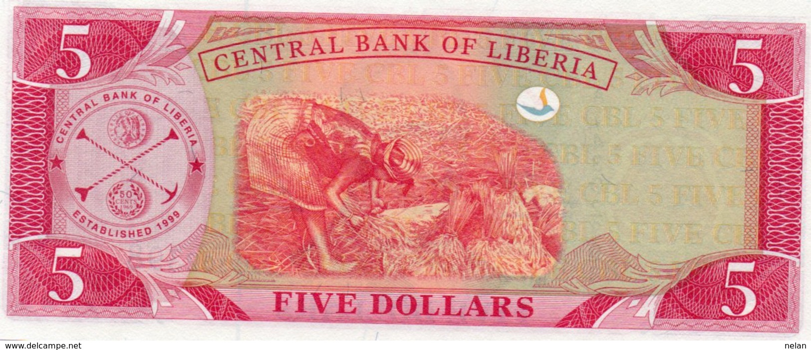 LIBERIA 5 DOLLARS 2011 P-26f UNC - Liberia