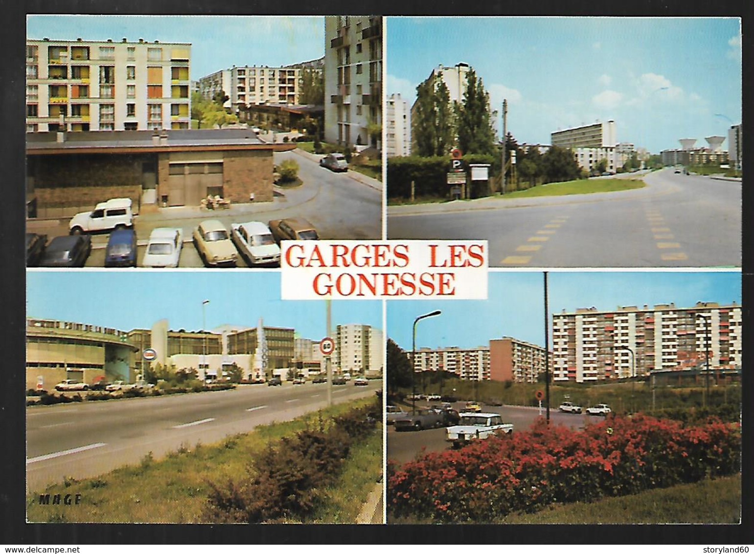 Cpm 9518585 Garges Les Gonesse  4 Vues Situées  Sur Carte , Avenue Lénine, Les Mouettes, Dame Blanche - Garges Les Gonesses