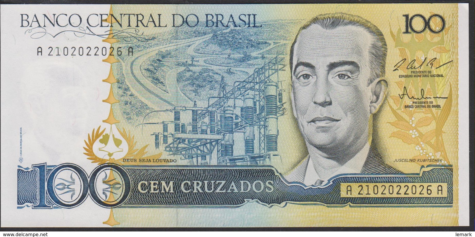 Brazil 100 Cruzados 1986 P211c UNC - Brésil