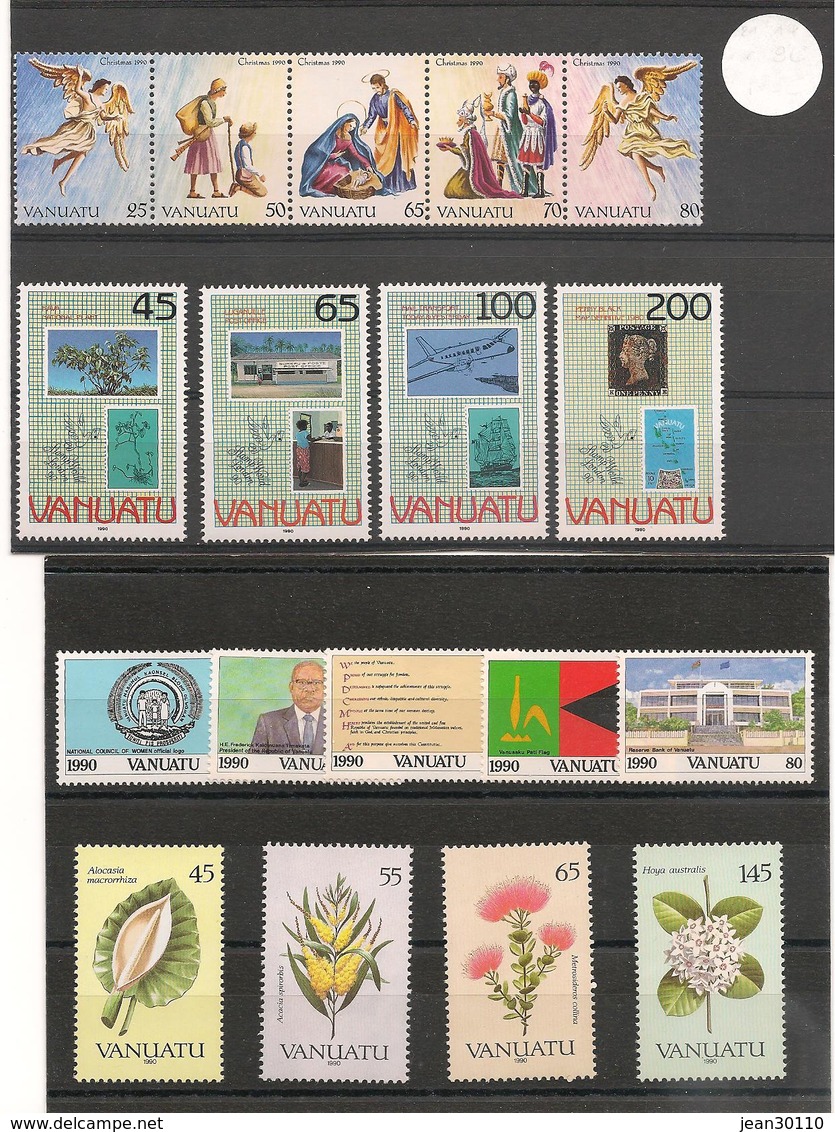 VANUATU  Année 1990 Complète N° Y/T :838/855** Et Blocs N° 15/16** Côte : 52,70 € - Vanuatu (1980-...)