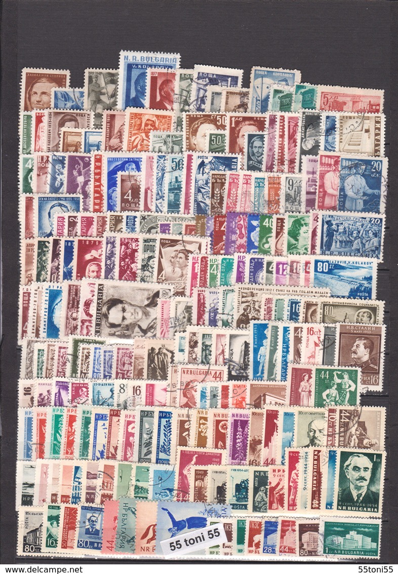 1950;1951;1952;1953;1954;1955;1956;1957;1958;1959 COMPL.–used/gest.(O) Mi. Nr-718/1151 Only Stamps BULGARIA / BULGARIE - Años Completos