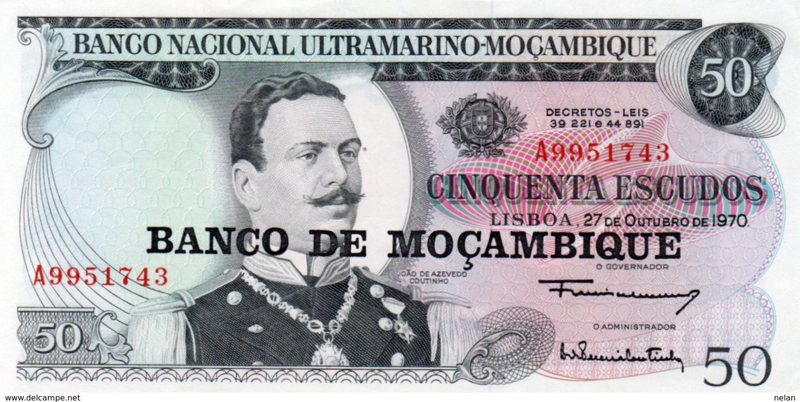 MOZAMBICO 50 ESCUDOS 1976 P-116  UNC - Mozambico