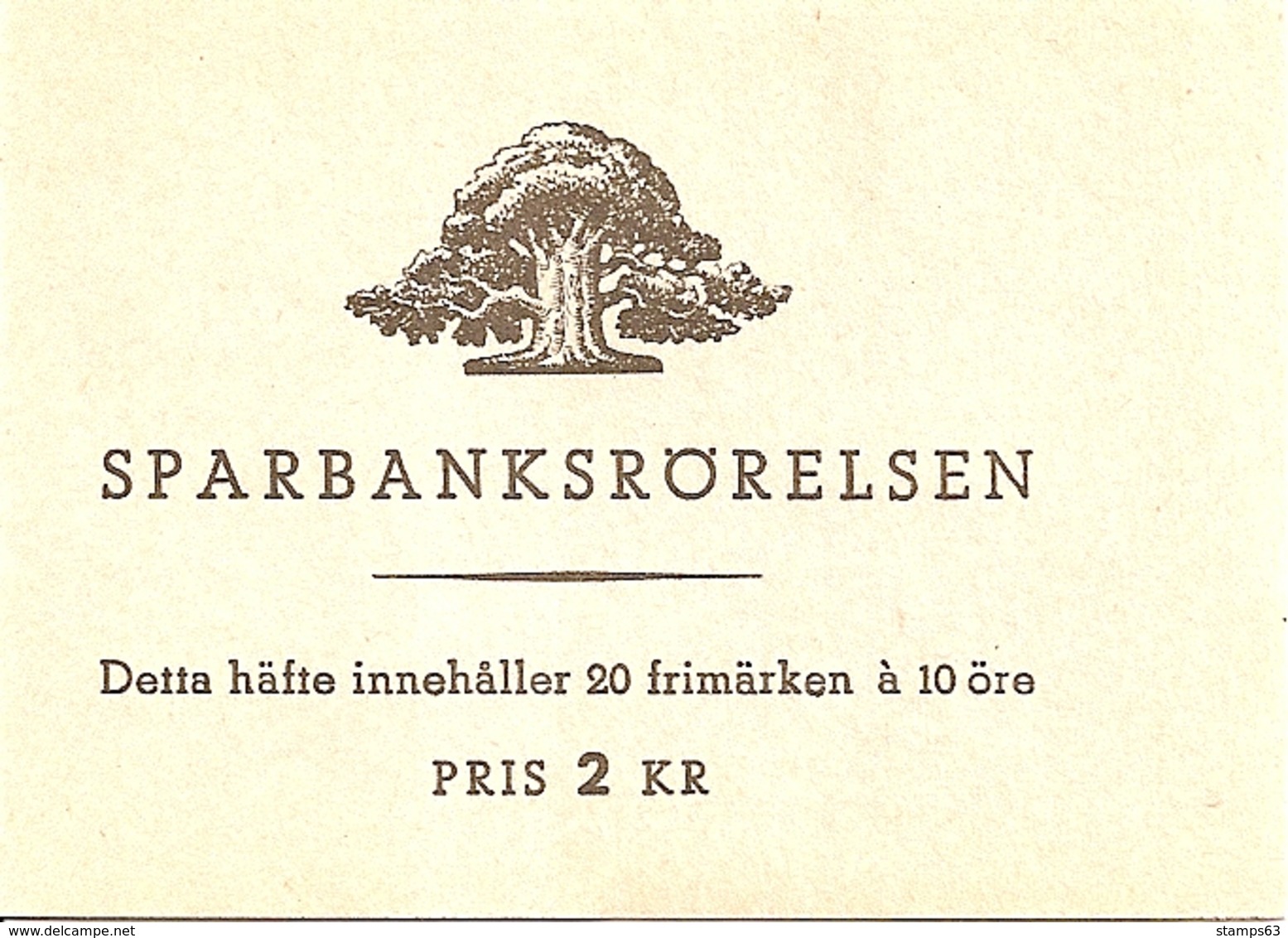 SWEDEN, 1945, Booklet 75 (Facit), Mi 316, Saving Bank - 1904-50