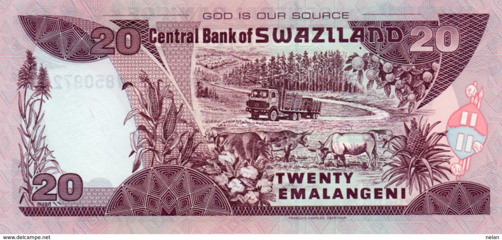 SWAZILAND 20 EMALANGENI 2006 P-30 UNC - Swaziland