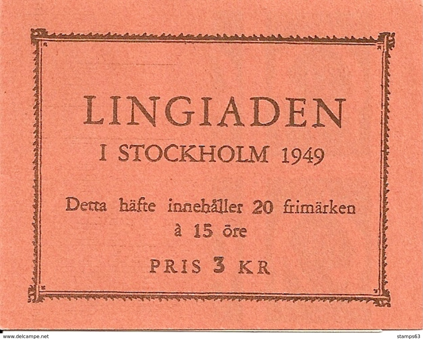 SWEDEN, 1949, Booklet 89(Facit), Mi 350, Lingiad, Gymnastocs Festival - 1904-50
