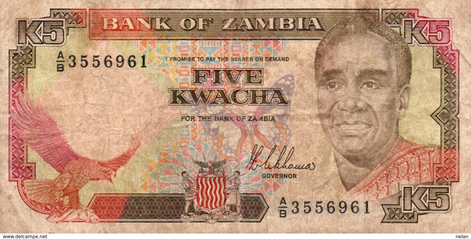 ZAMBIA 5 KWACHA 1989 P-30a - Zambia