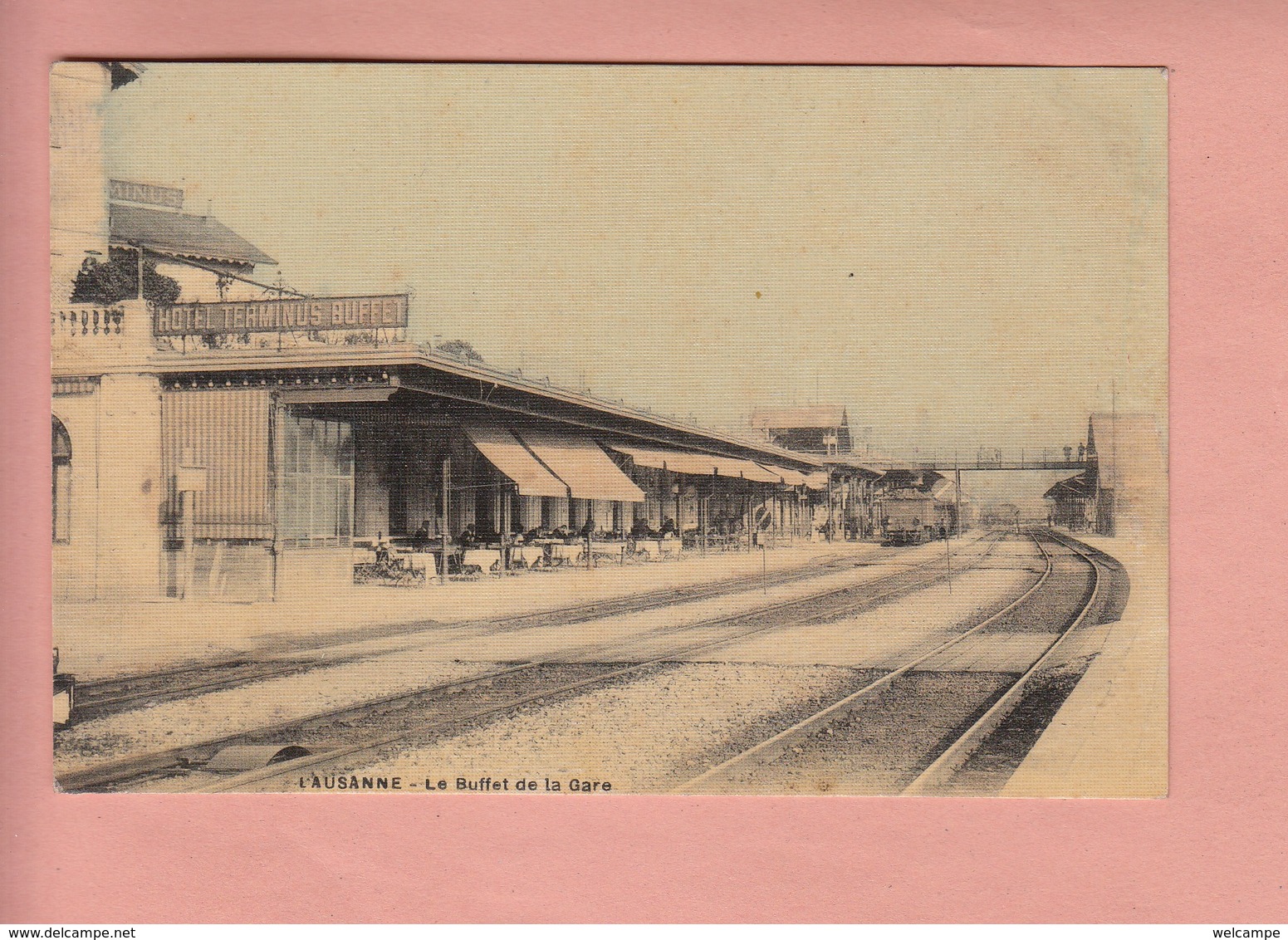 OUDE  POSTKAART ZWITSERLAND - SCHWEIZ - SUISSE -   LAUSANNE - LE BUFFET DE LA GARE - Lausanne