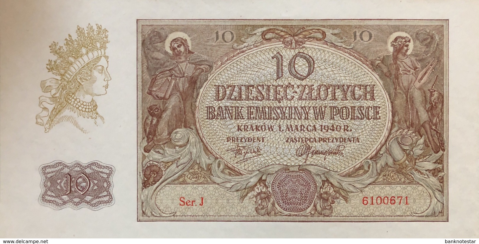 Poland 10 Zlotych, P-94 (1940) - UNC - Polen