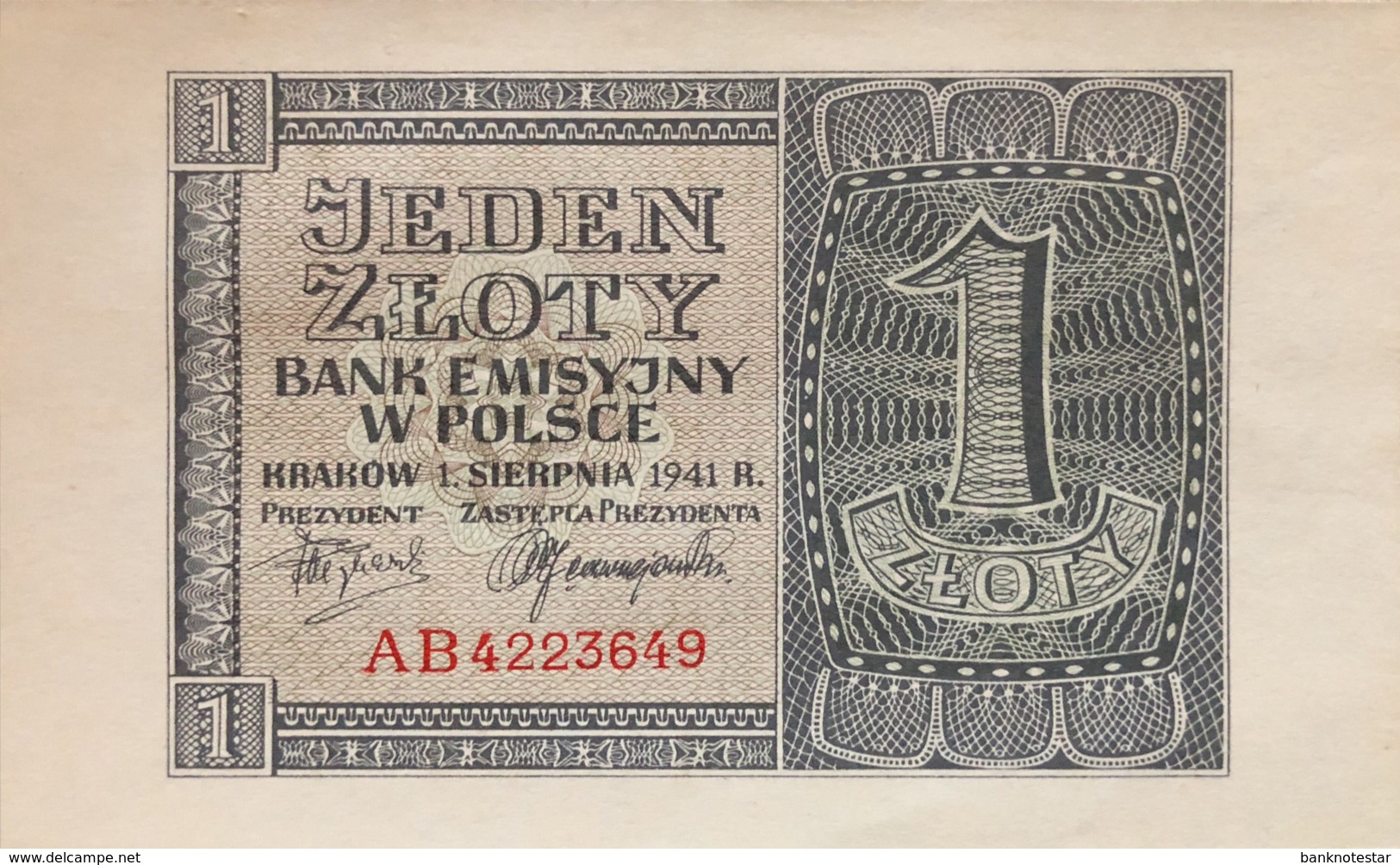 Poland 1 Zloty, P-99 (1941) - UNC - Polen