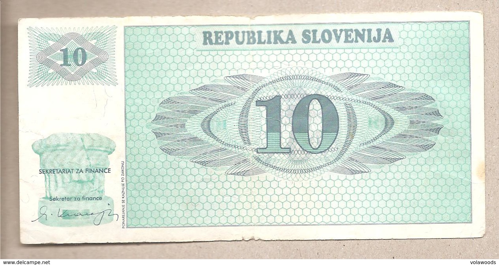 Slovenia - Banconota Circolata Da 10 Talleri - P-4a - 1990 - Slowenien