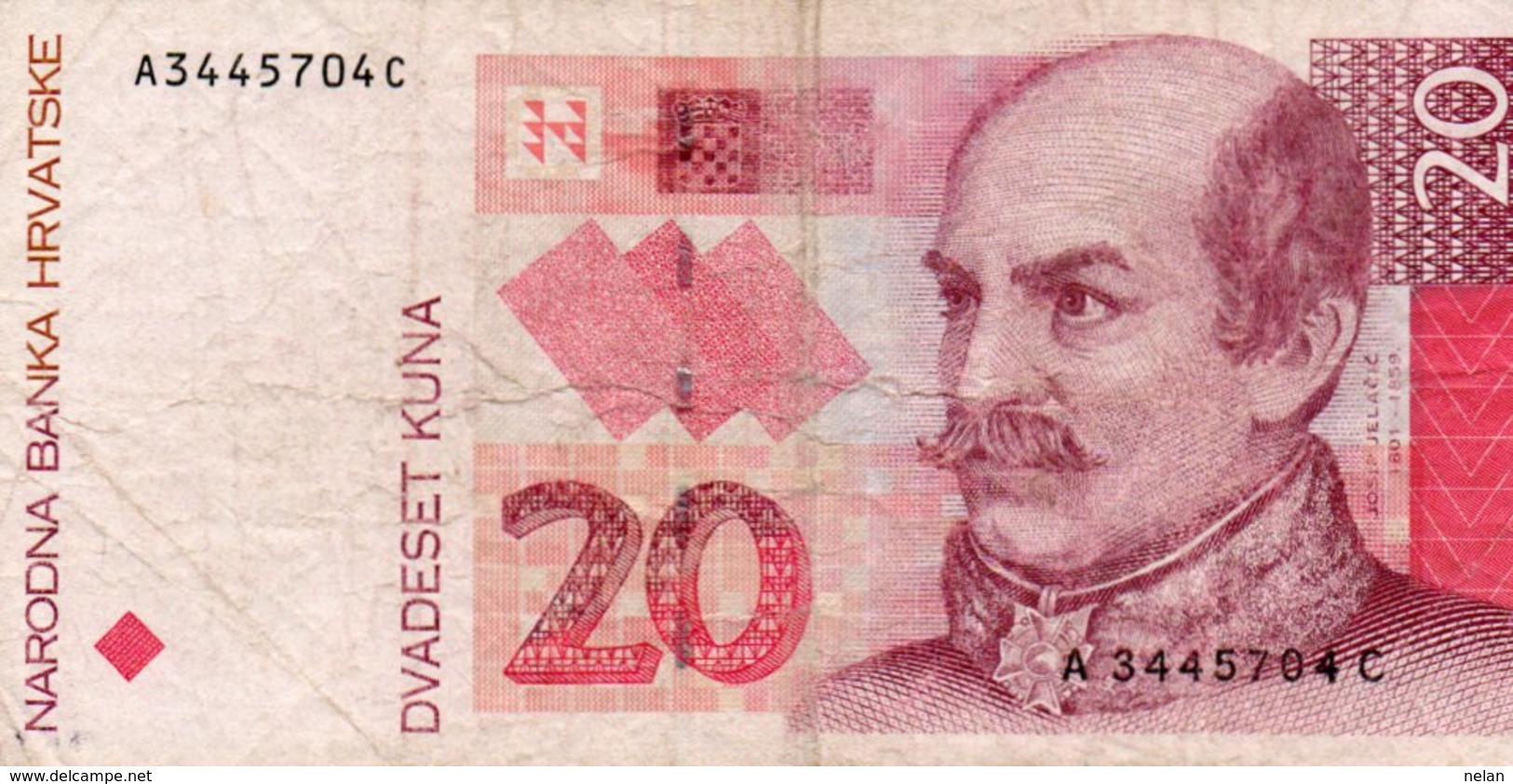 CROAZIA -HRVATSKA-20 KUNA 1993 P-30a - Croazia