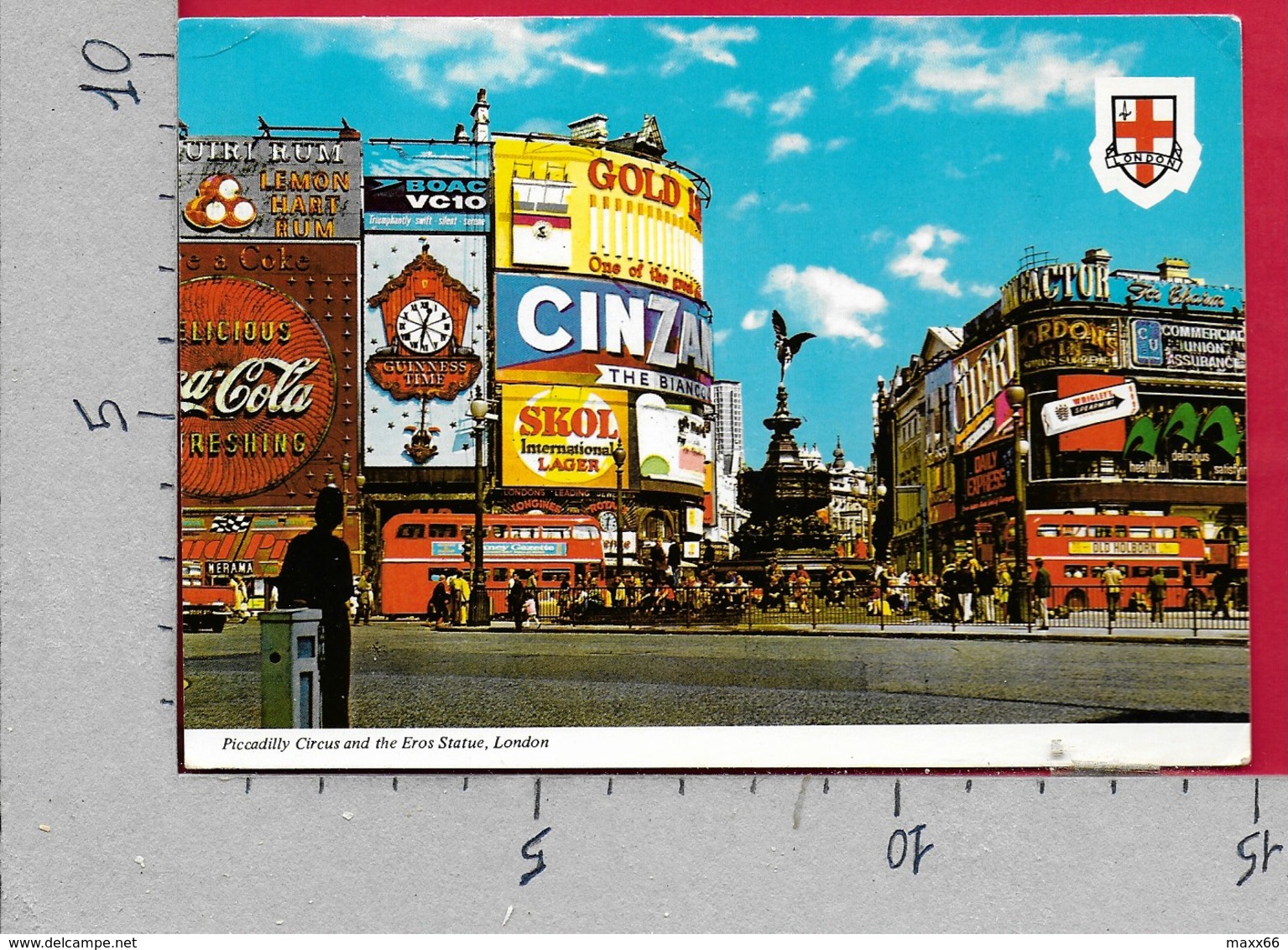 CARTOLINA VG REGNO UNITO - LONDON - Piccadilly Circus And The Eros Statue - 10 X 15 - ANN. 1984 HOUNSLOW CEPT - Piccadilly Circus