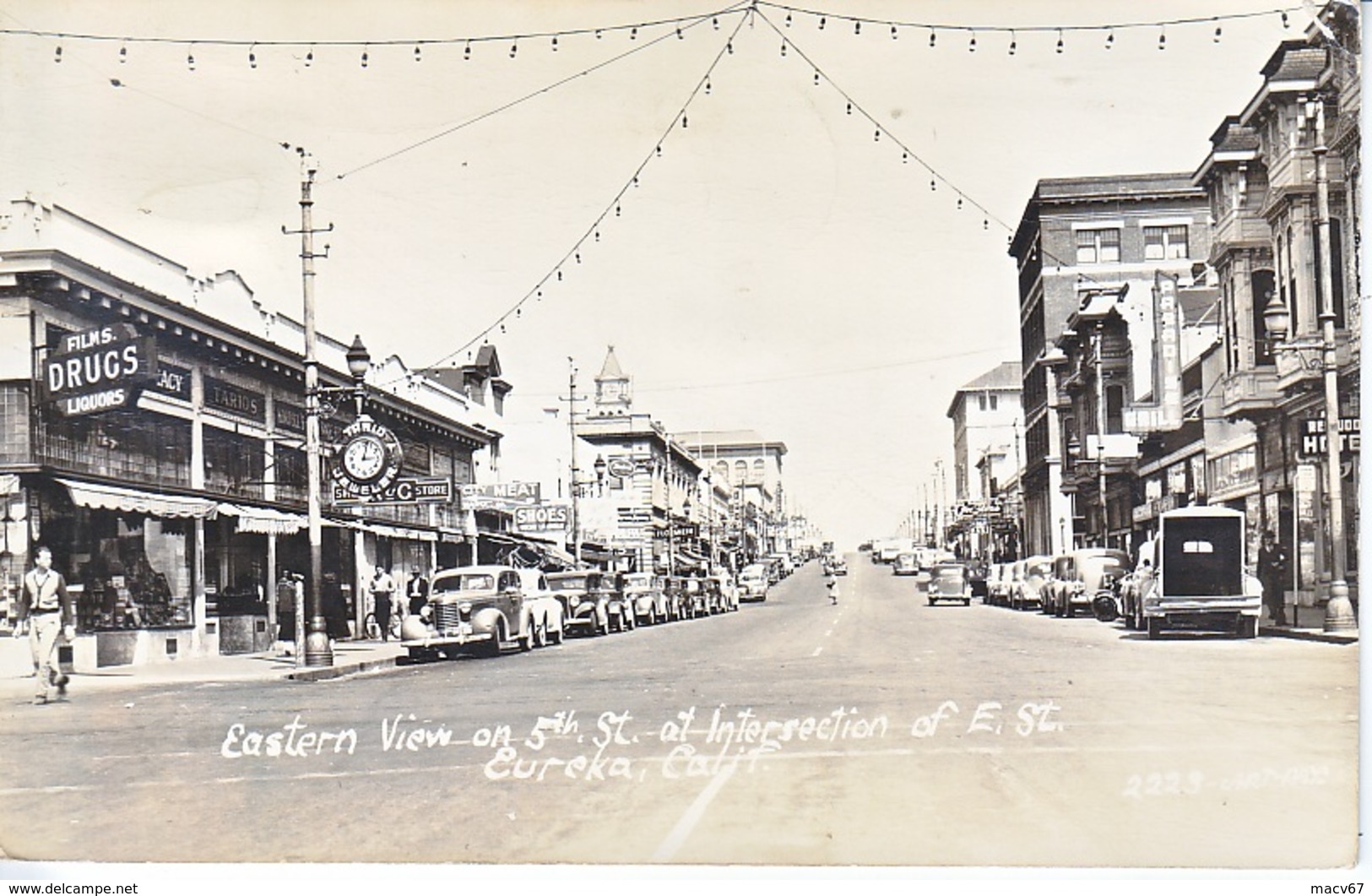 U.S.  REAL  PHOTO  5th. STREET, EUREKA,  CALIF.  1945  MAILED  TO  FLEET  P.O. - Other & Unclassified