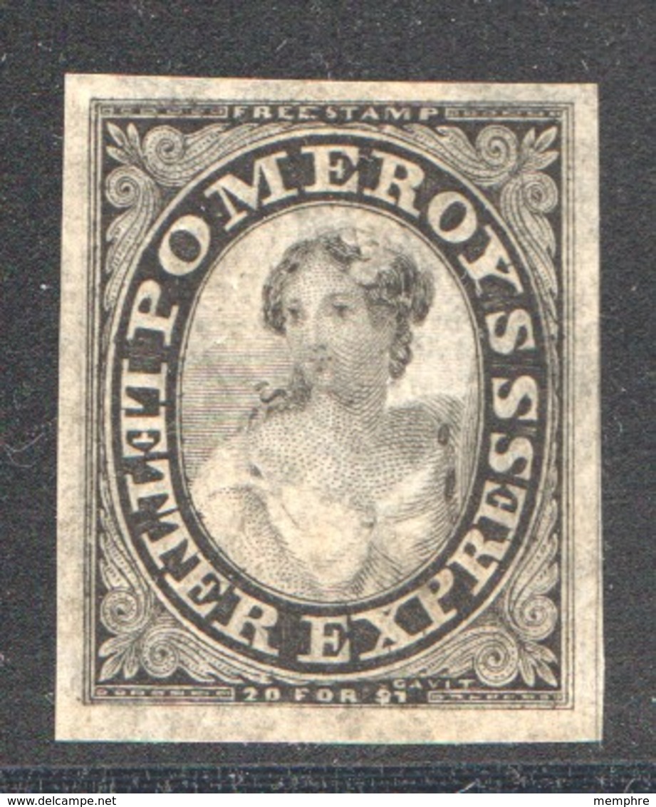 Pomeroy's Letter Express  New York   5 Cents Black On Thin Pelure Paper  Scott 117L8 - 1845-47 Postmaster Provisionals
