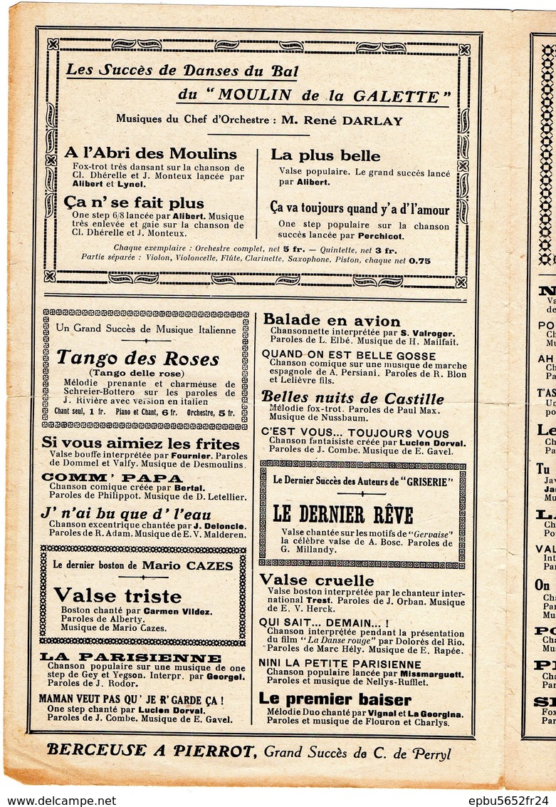 LE CAFE CONCERT Bulletin Périodique Du Nouveau Répertoire Des Concerts De Paris N° 156 Mars 1929 - Objets Dérivés