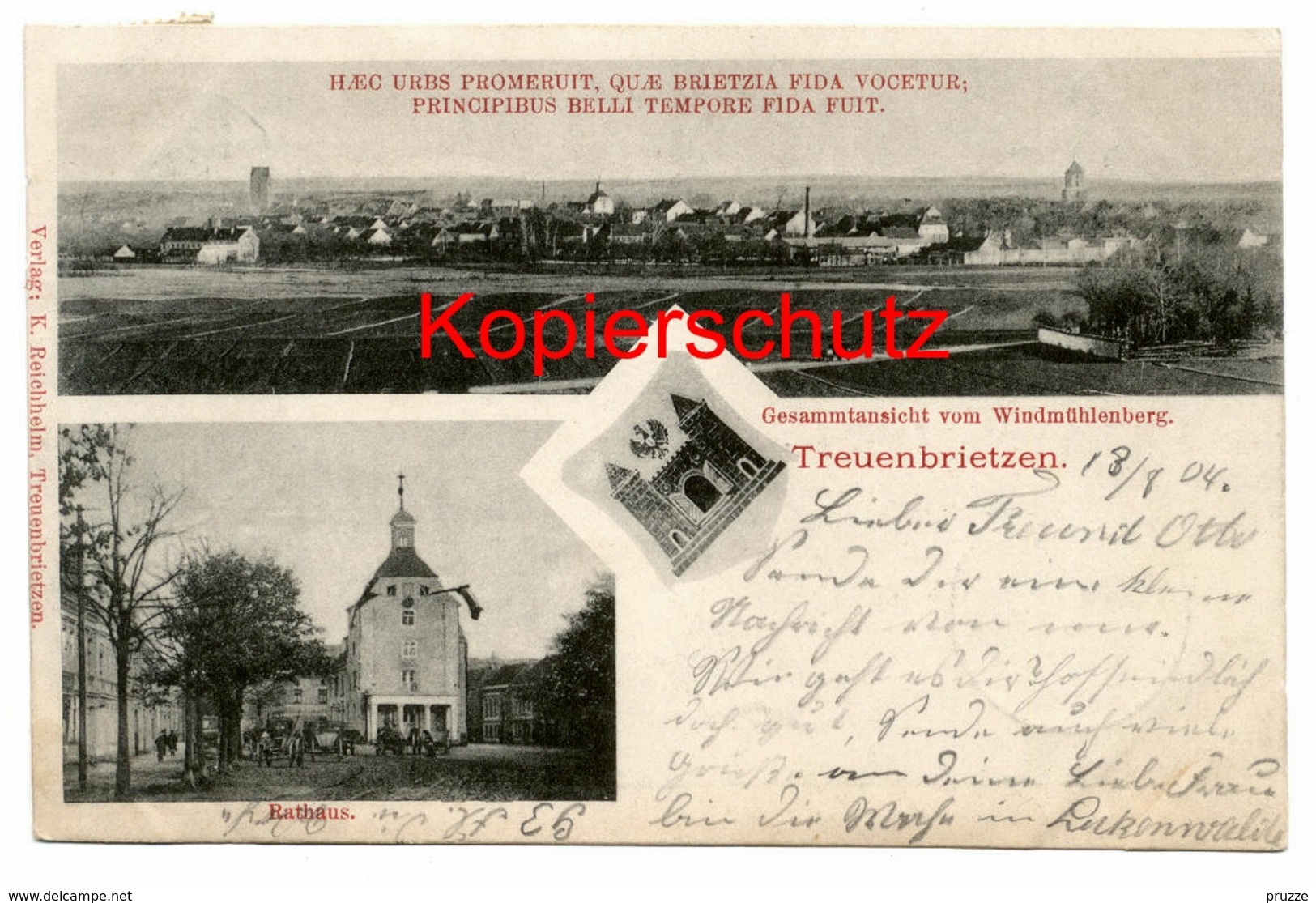 Treuenbrietzen 1904, Gesamtansicht Vom Windmühlenberg - Nach Leipzig - Treuenbrietzen