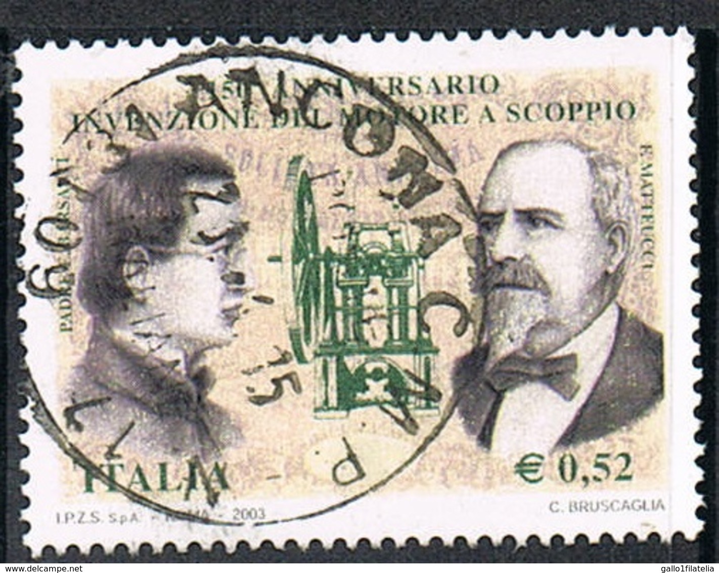 2003 - ITALIA / ITALY - 150° DELL'INVENZIONE DEL MOTORE A SCOPPIO /150th OF THE DOUBLE ENGINE INVENTION. USATO - 2001-10: Usati