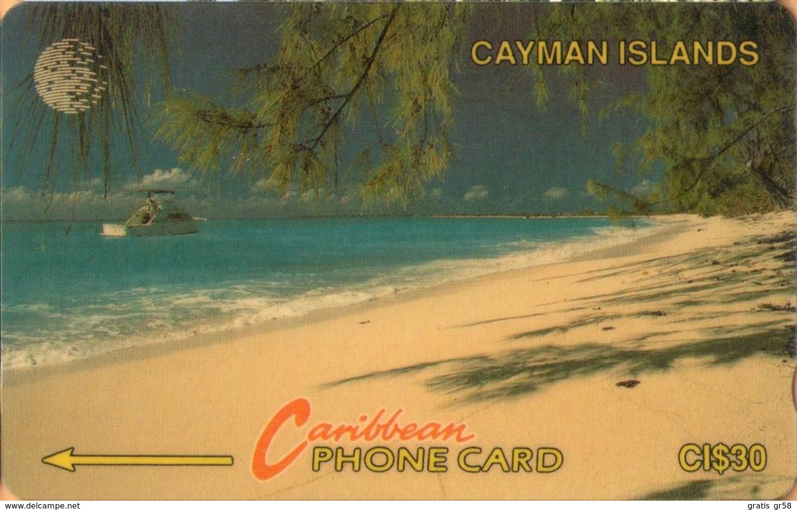 Cayman Island - CAY-6A, GPT, 6CCIA, Beach, 30$, 10,000ex, 1993, Used - Iles Cayman