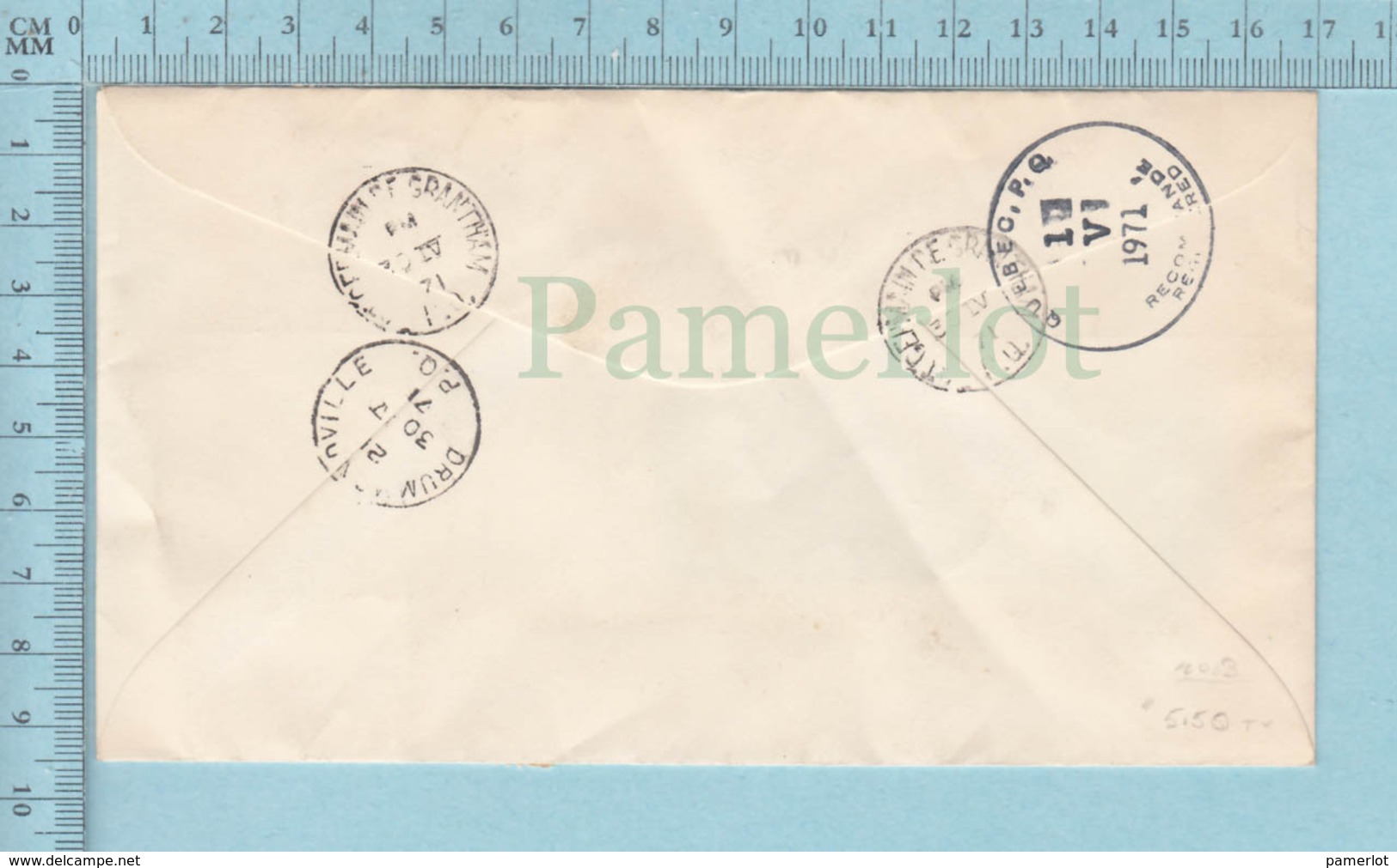 Canada - Noel, 10 Timbres De Noel 1971, Registered Envelope, Postmark St. Germain De Grantham Qoebec - Noël