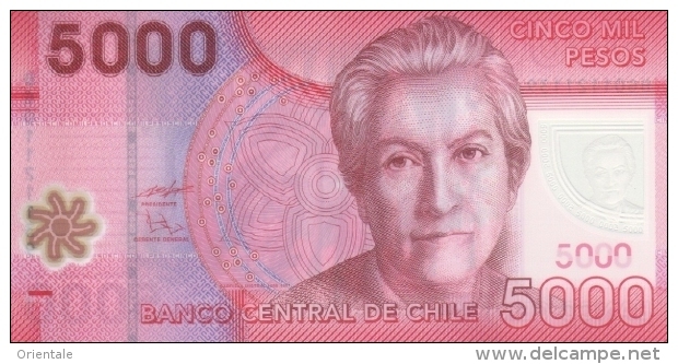 CHILE P. 163b 5000 P 2011 UNC - Chili