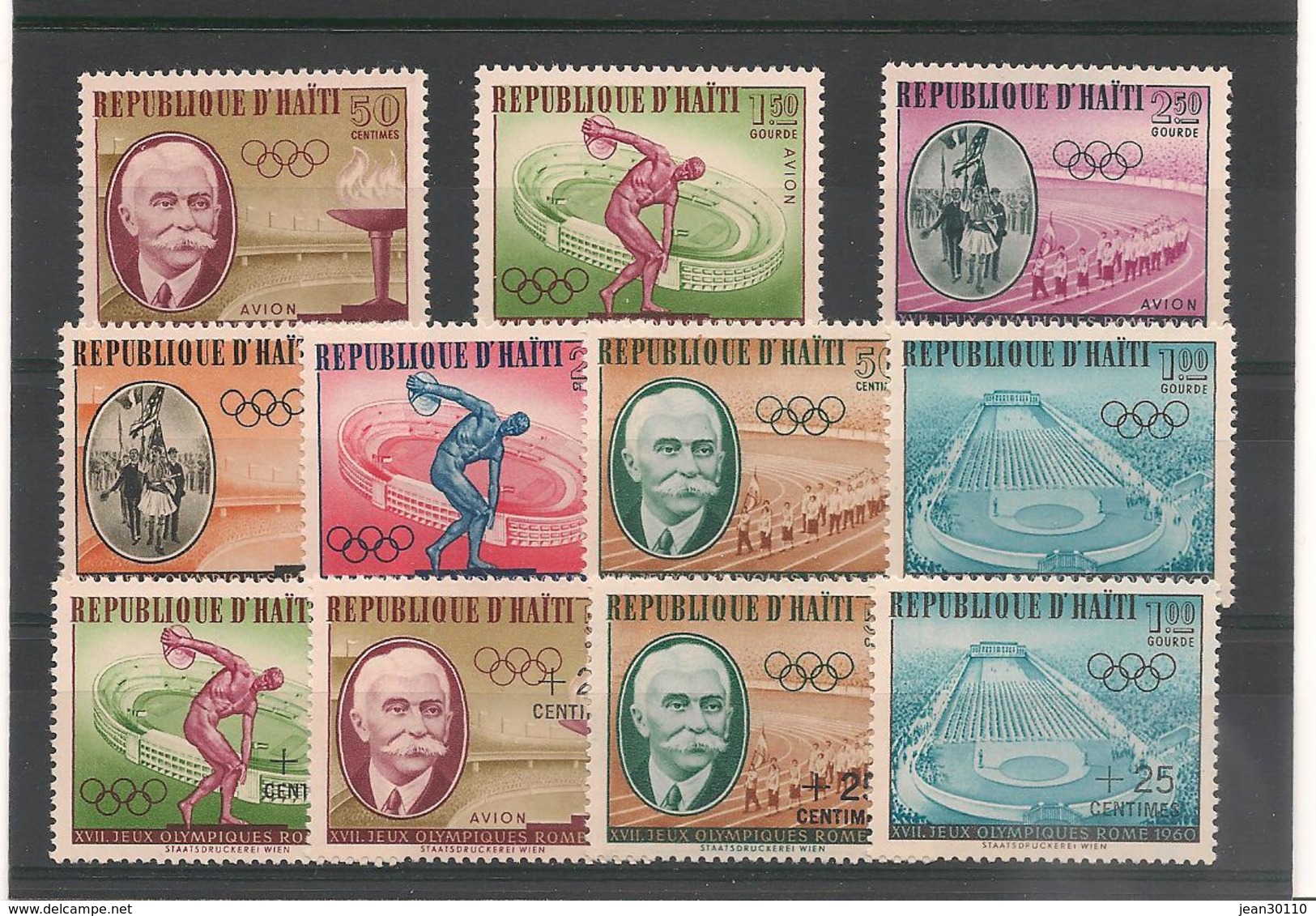 HAITI Année 1960 J.O. De ROME N°Y/T : 447/452** Et P.A. N° 203/207** - Haïti