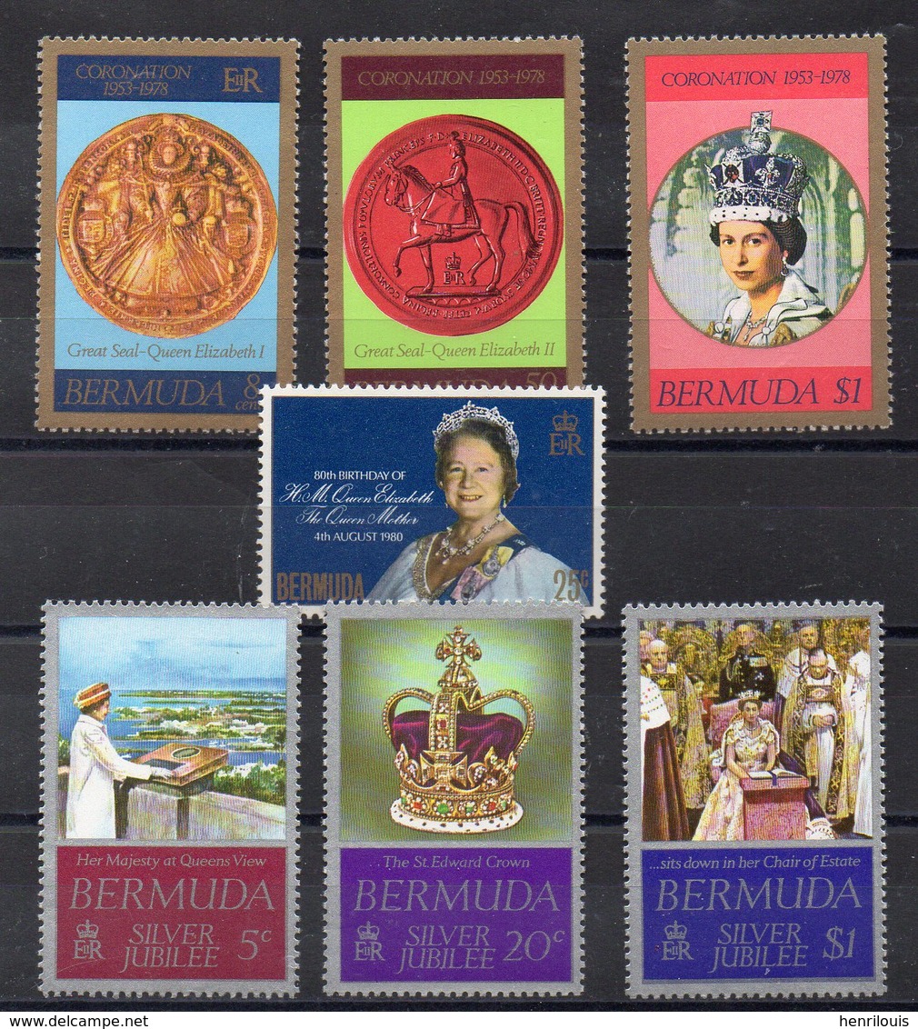 BERMUDES  Timbres Neufs ** De 1977/8   ( Ref 2488  ) Famille Royale - Bermuda