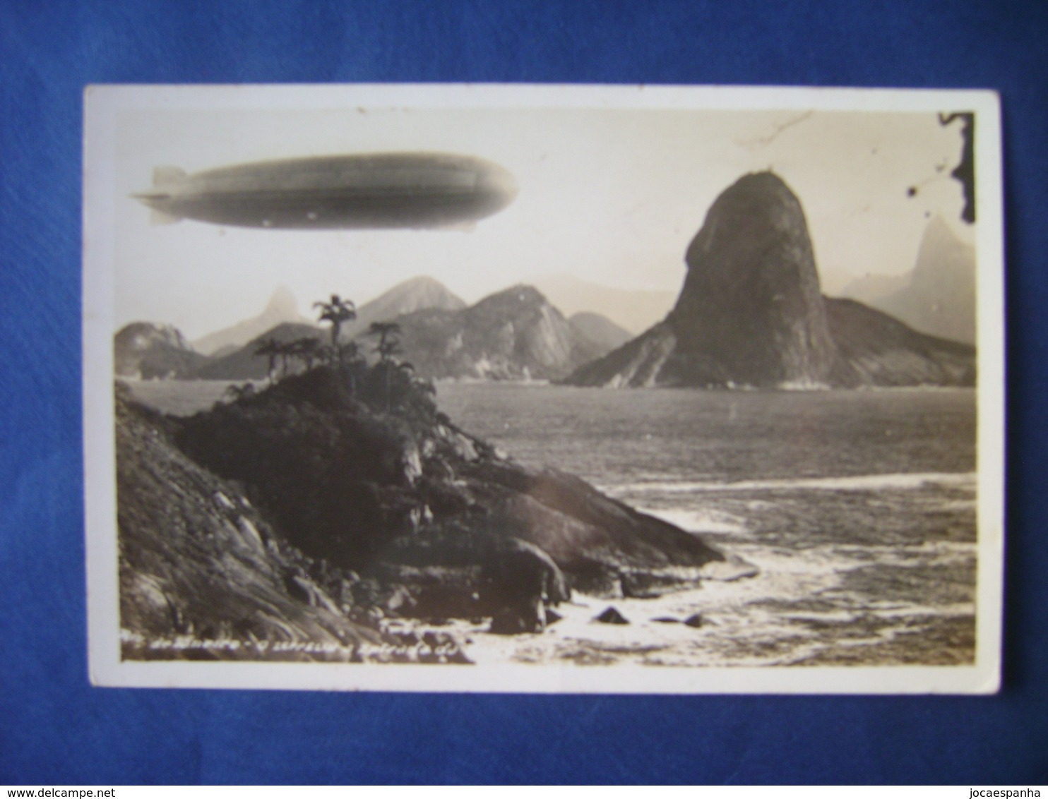 ZEPPELIN (MOUNTING) POSTCARD IN RIO DE JANEIRO (BRAZIL) IN THE STATE - Zeppeline