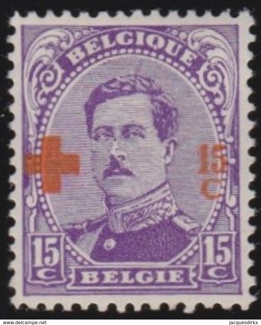 Belgie   .    OBP     .     154       .      *     .    Ongebruikt Met Charnier  .  /   .  Neuf Avec Charniere - 1918 Croix-Rouge