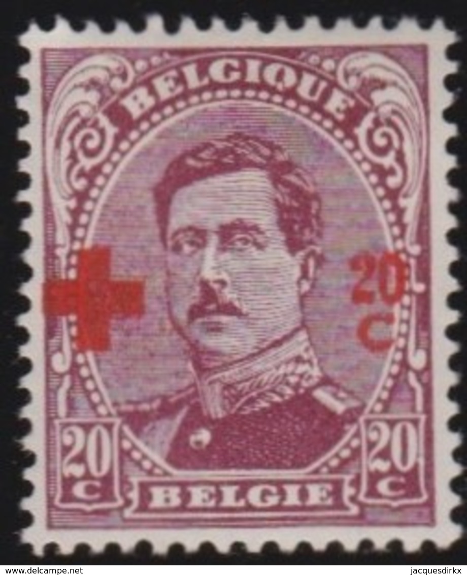 Belgie   .    OBP     .     155      .      *     .    Ongebruikt Met Charnier  .  /   .  Neuf Avec Charniere - 1918 Croix-Rouge