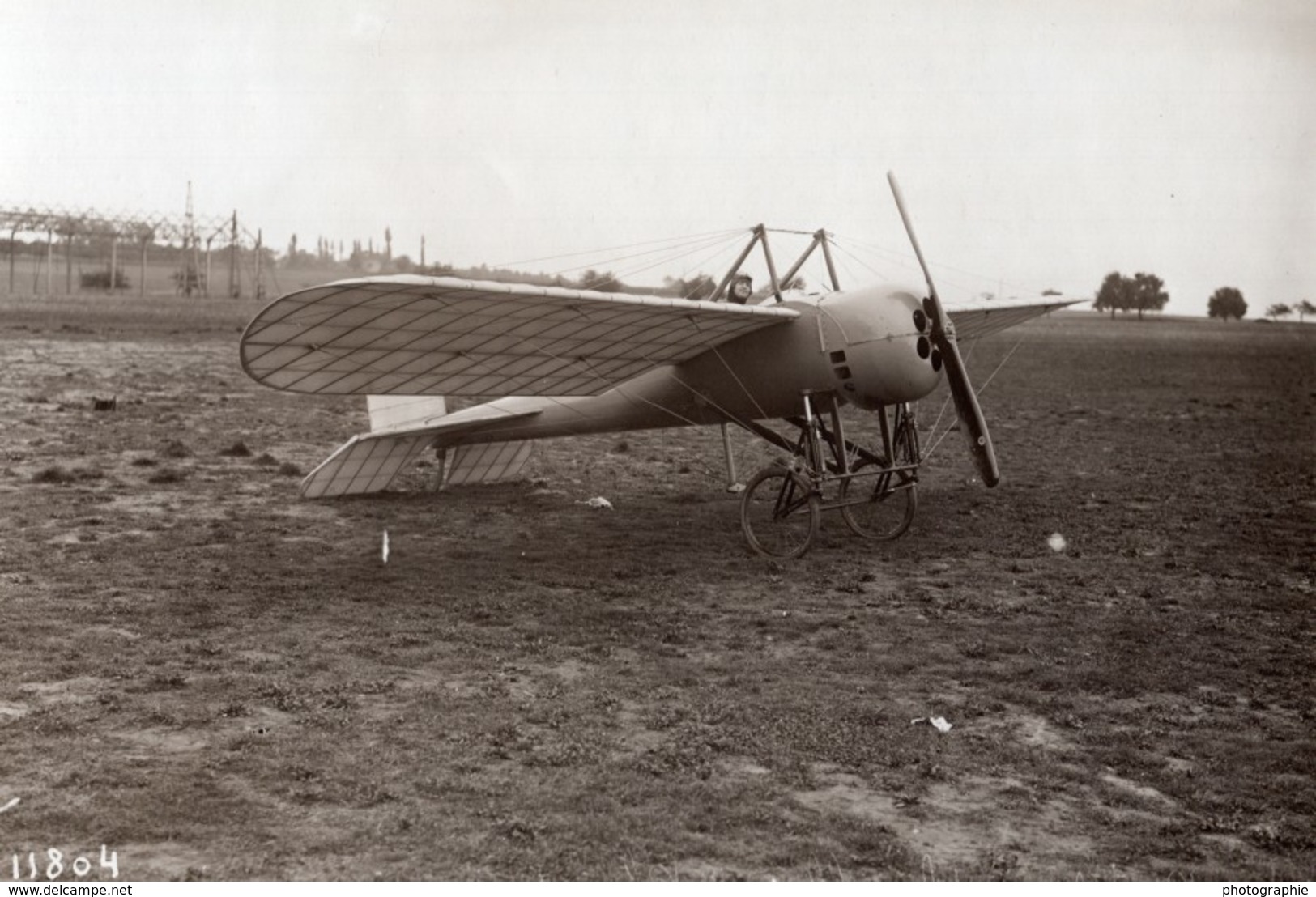 Aviation Bleriot 39 XXXIX Prototype Monoplane Blindé Gnome Engine Old Photo 1913 - Aviación