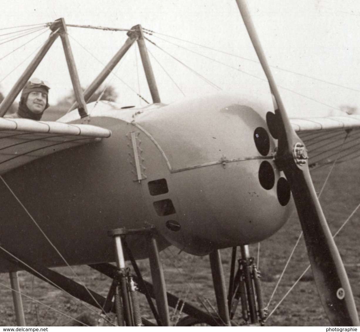 Aviation Bleriot 39 XXXIX Prototype Monoplane Blindé Gnome Engine Old Photo 1913 - Aviación