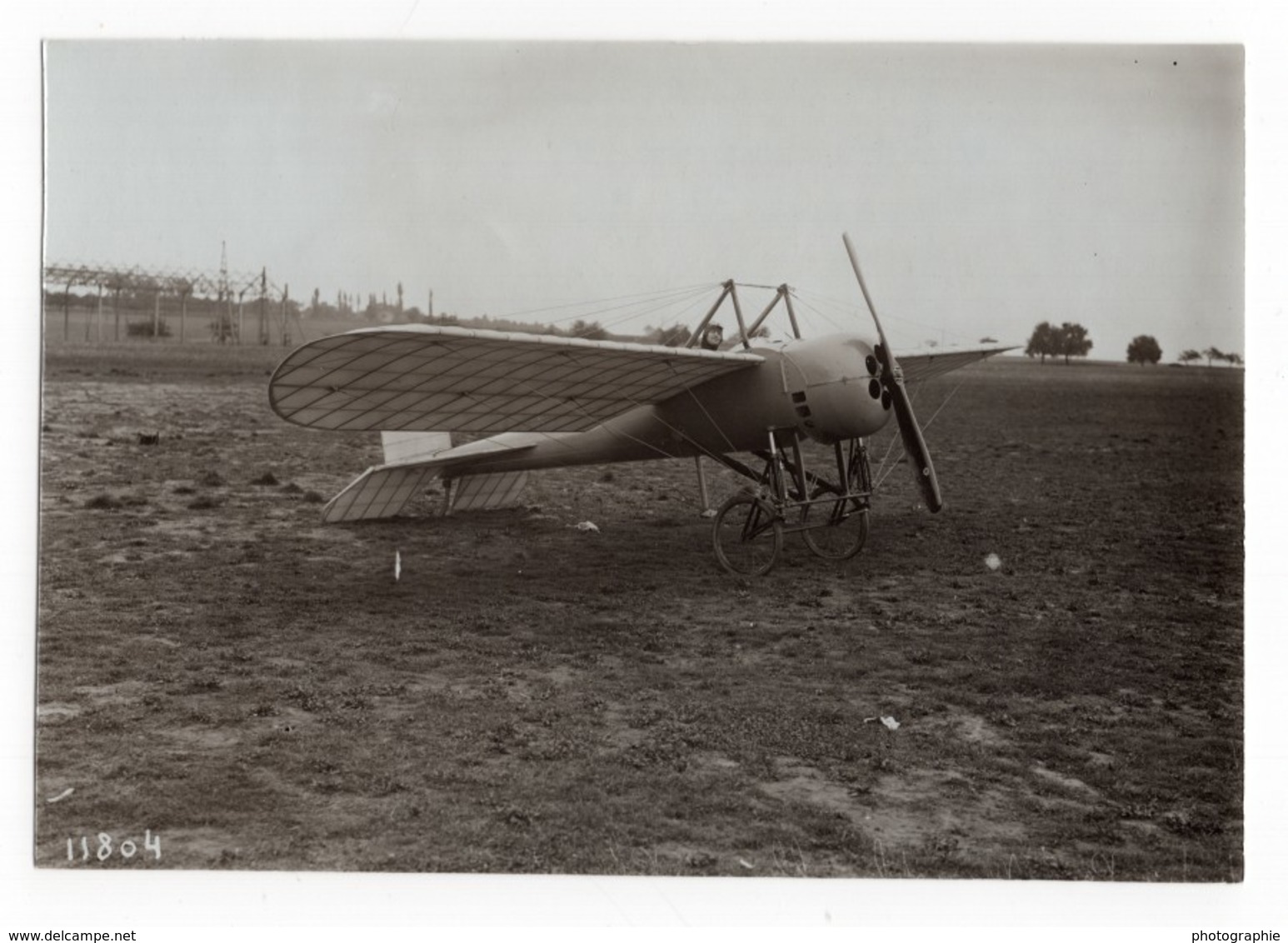 Aviation Bleriot 39 XXXIX Prototype Monoplane Blindé Gnome Engine Old Photo 1913 - Aviación