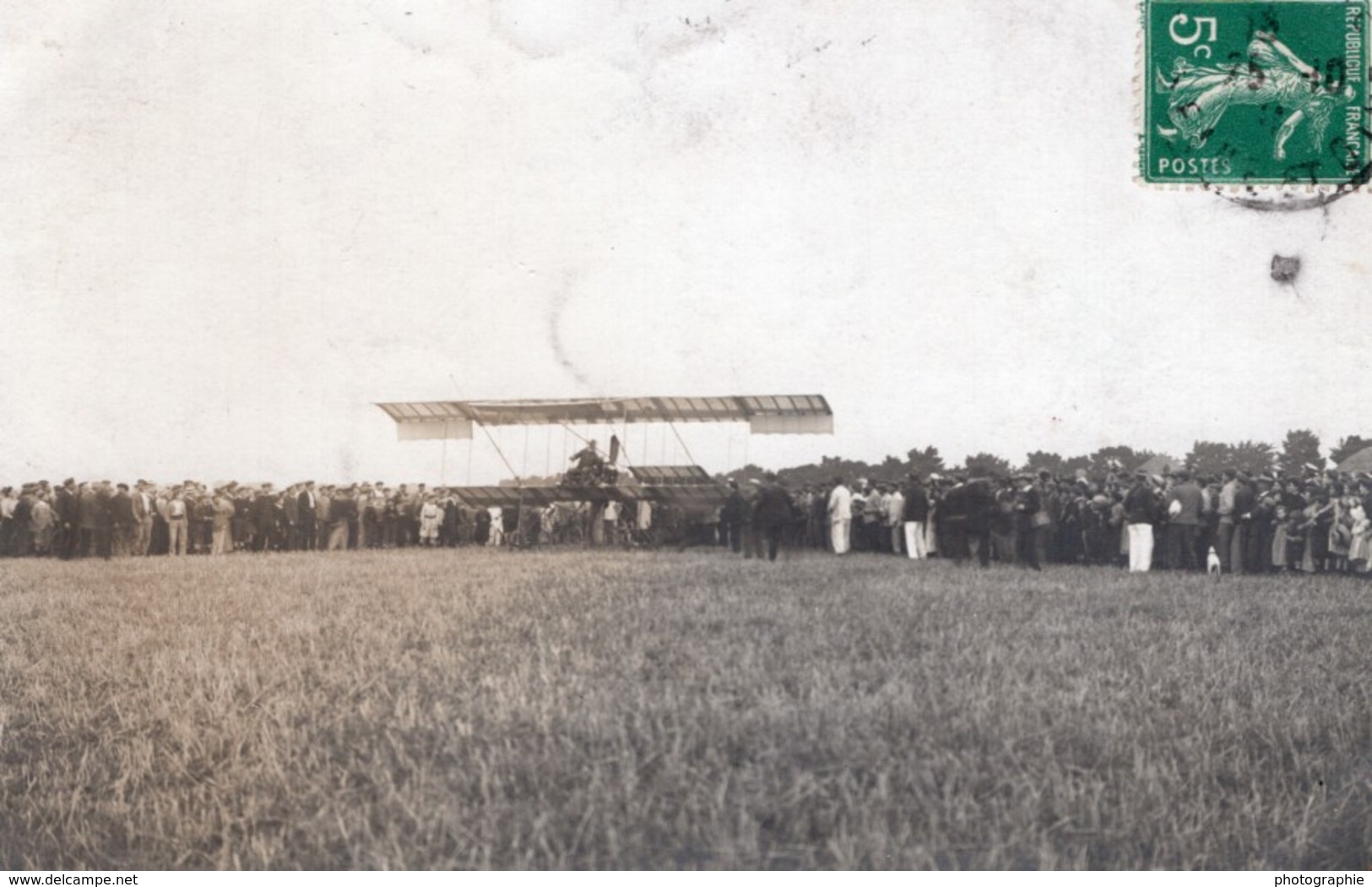 France Pionniers De L'Aviation Farman Ou Delagrange? Ancienne Carte Photo 1910 - Aviation