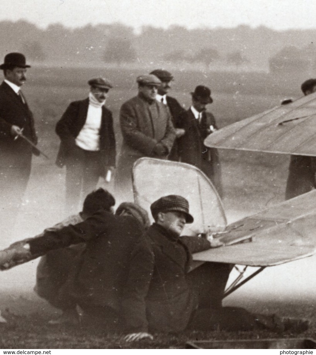 Aviation Brindejonc Des Moulinais Morane Saulnier Coupe Pommery Ancienne Photo Juin 1913 - Aviation