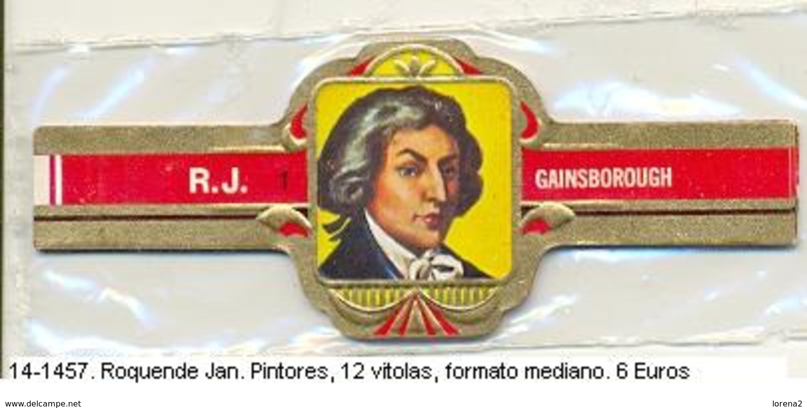 Vitolas Roquende Jan. Pintores. FM. Ref. 14-1457 - Vitolas (Anillas De Puros)