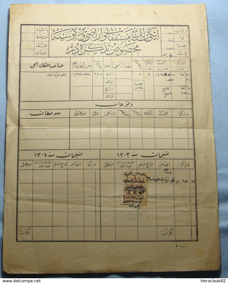 1889 Albania Document With OTTOMAN - TURKEY Fiscal Revenue Stamp 20 PARA - Albanien