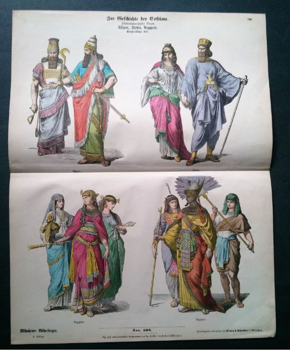 Litho Ancienne Allemande, Costumes Anciens No 538. - Lithographies