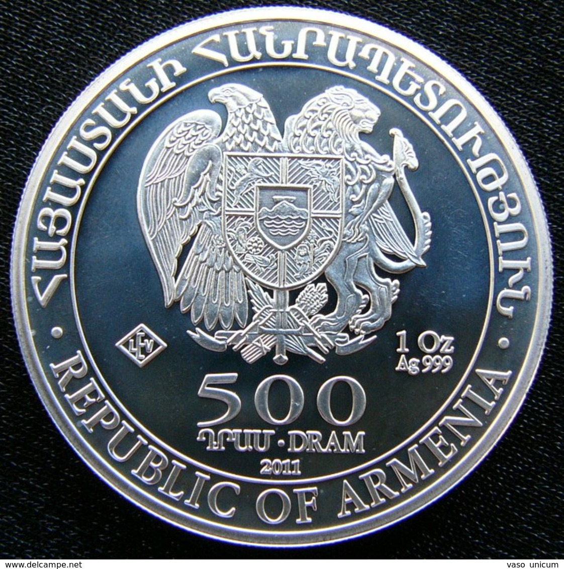 Armenia 500 Dram 2011 Noah's Ark Silver  1Oz - Arménie
