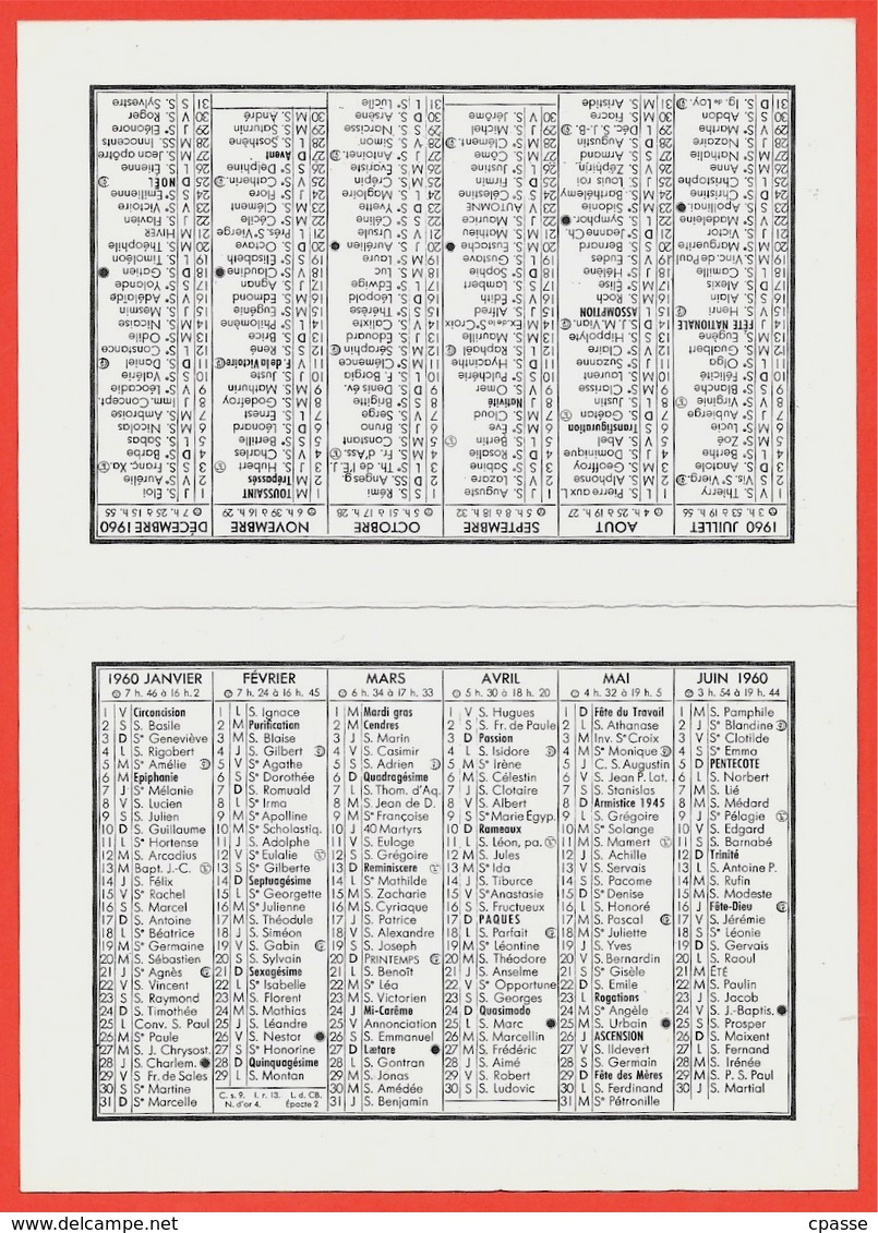 Calendrier Petit Format 1960 "A La Toile D'Avion" (LES ROIS MAGES) Tissgar Tissus Mouchoirs Boussac - Petit Format : 1941-60