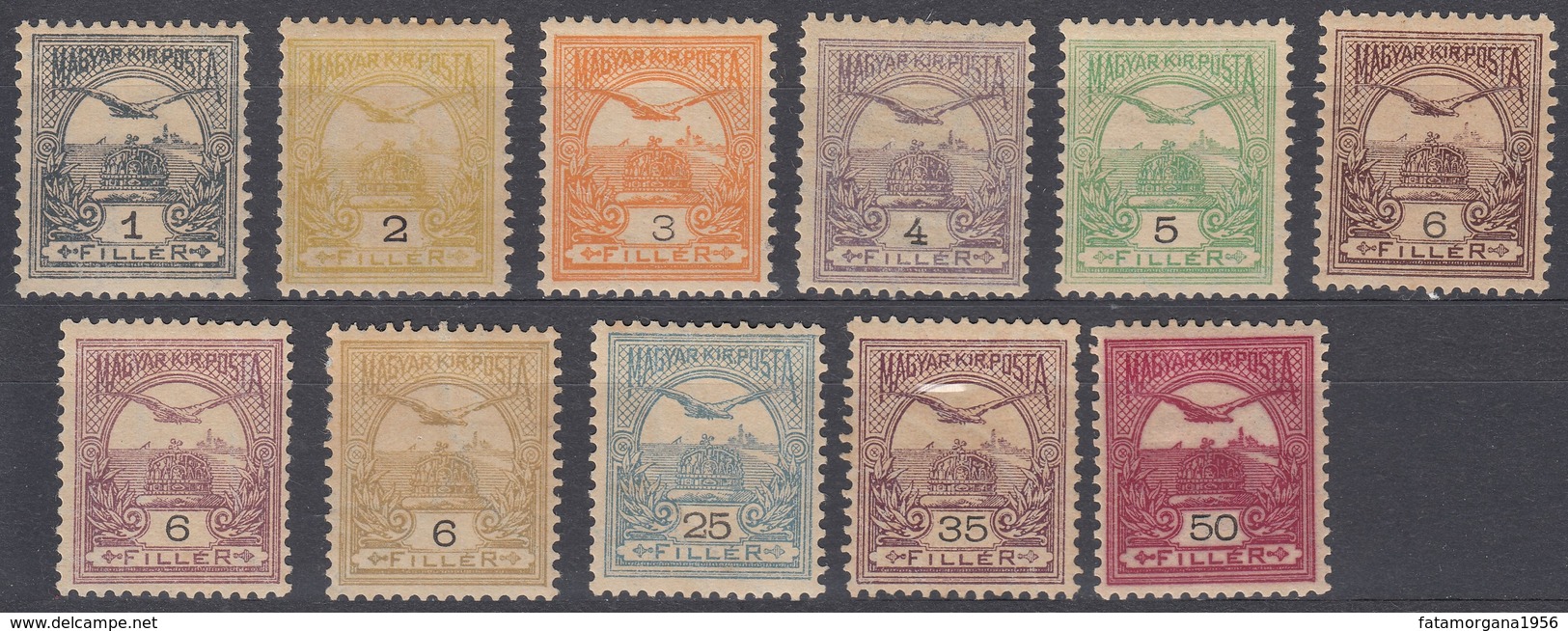 UNGHERIA - 1900/1904 - Lotto Formato Da 11 Valori Nuovi MH: Yvert 37/42, 42a, 43, 47, 49 E 50. - Ungebraucht