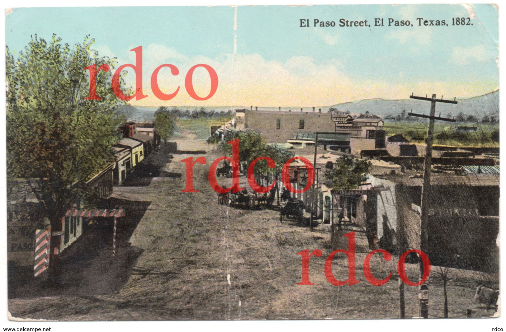 TEXAS El Paso Street 1882 - El Paso