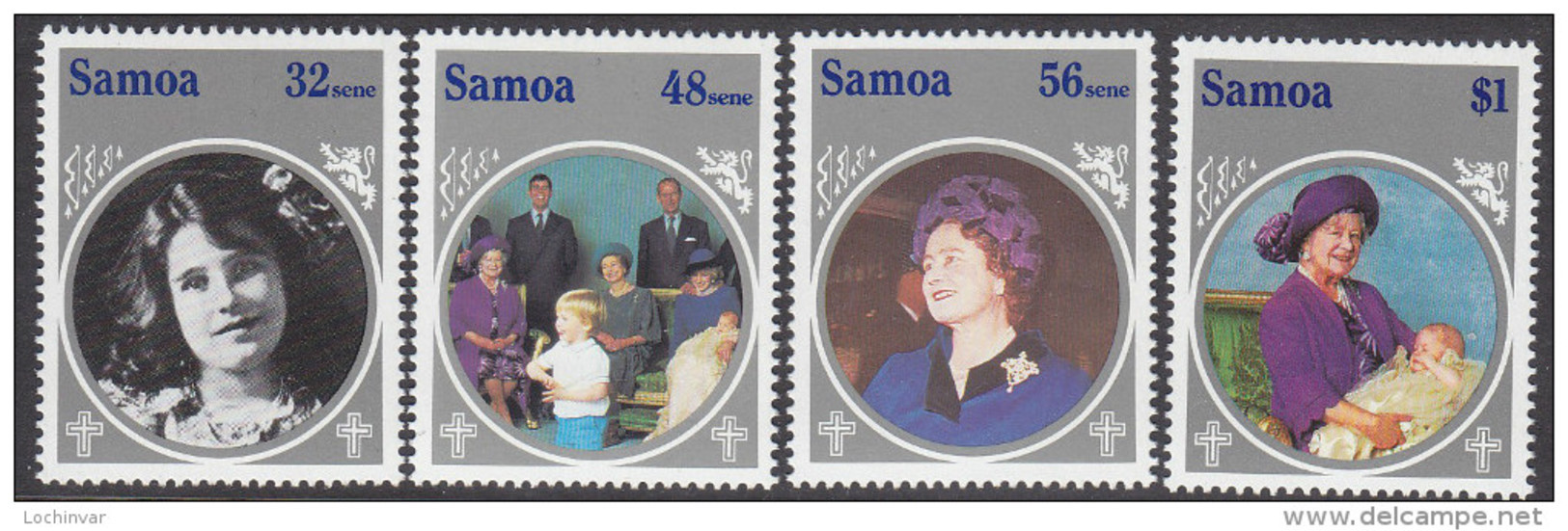 SAMOA, 1985 QUEEN MOTHER 4 MNH - Samoa