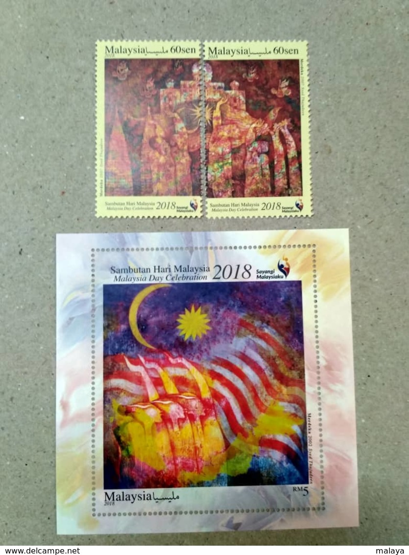 Malaysia Day Celebration 2018 Painting Art Combo Set + MS Miniture Sheet MNH - Malaysia (1964-...)