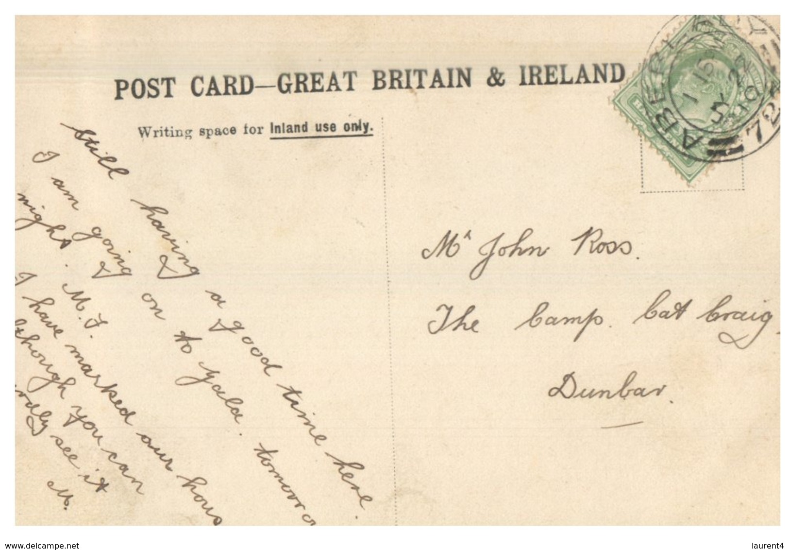 (086) Very Old Postcard - UK - Scotland - Aberlady (1910) - East Lothian