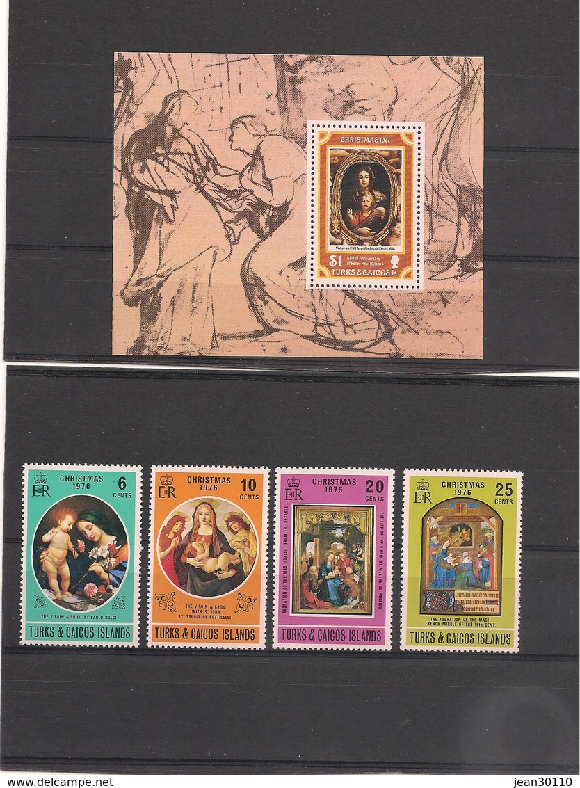 TURKS Et CAÏQUES NOËL Années 1971/77   Neufs** Côte: 13,50 € - Turks & Caicos (I. Turques Et Caïques)