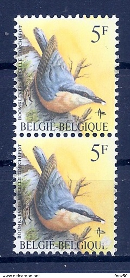 BELGIE * Buzin * Nr 2294 * Postfris Xx * WIT  PAPIER - GROENE GOM - 1985-.. Oiseaux (Buzin)