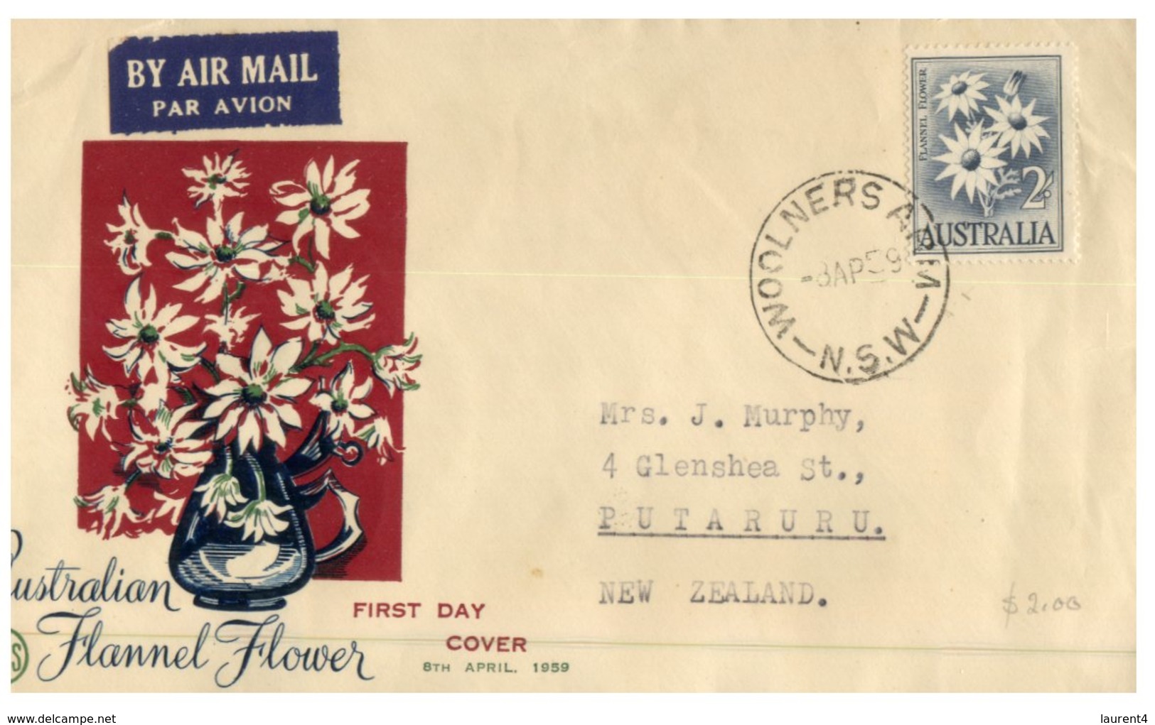 (333) Australia FDC Cover 1959 - Flannel Flowers - FDC