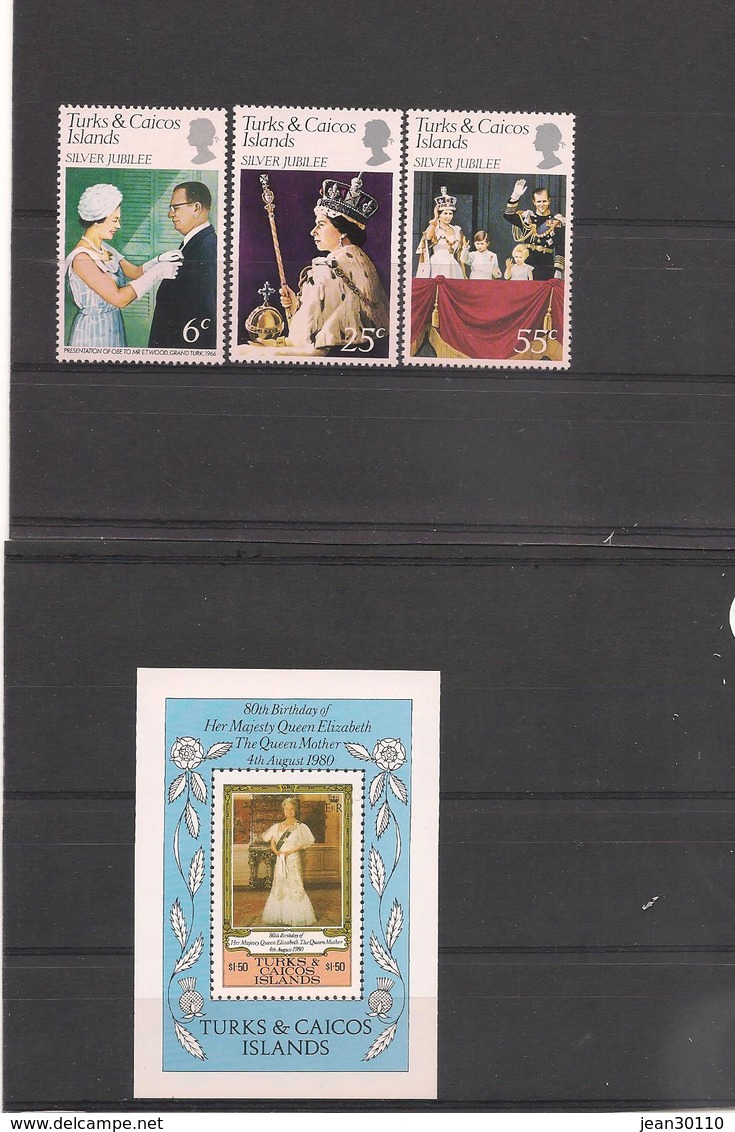 TURKS Et CAÏQUES   S.M. Elisabeth II  Années 1977/80  Neufs** Côte : 18,10 € - Turks & Caicos (I. Turques Et Caïques)