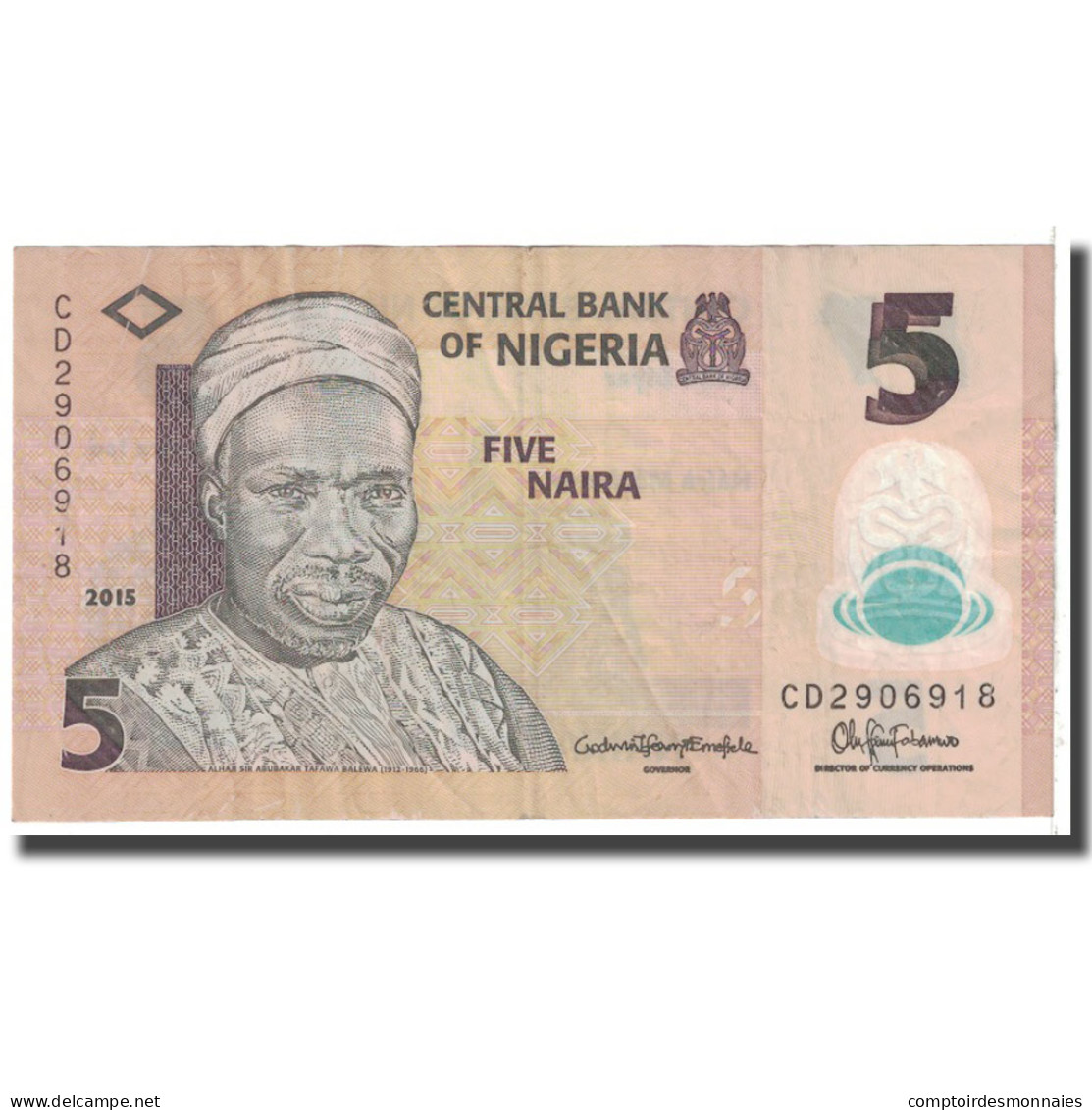 Billet, Nigéria, 5 Naira, 2009, KM:38, TTB - Nigeria