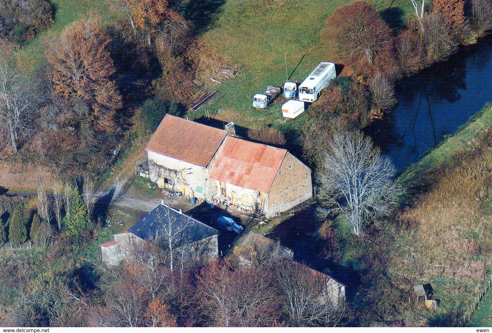 Janaillat. Le Moulin De La Tour. Ferme-Auberge, Camping, Pêche. (Vue Aérienne). - Autres & Non Classés